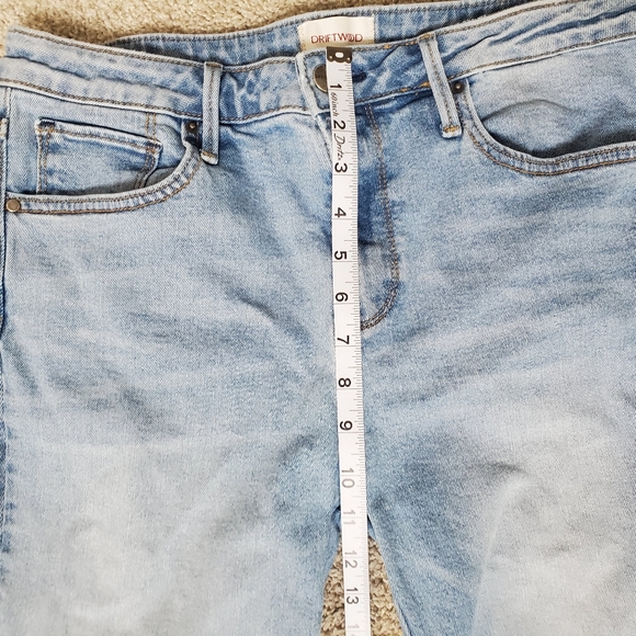 Driftwood Anthropologie Roxy Floral Embroidered Mid Rise Flare Jeans Sz 31 - Picture 4 of 9